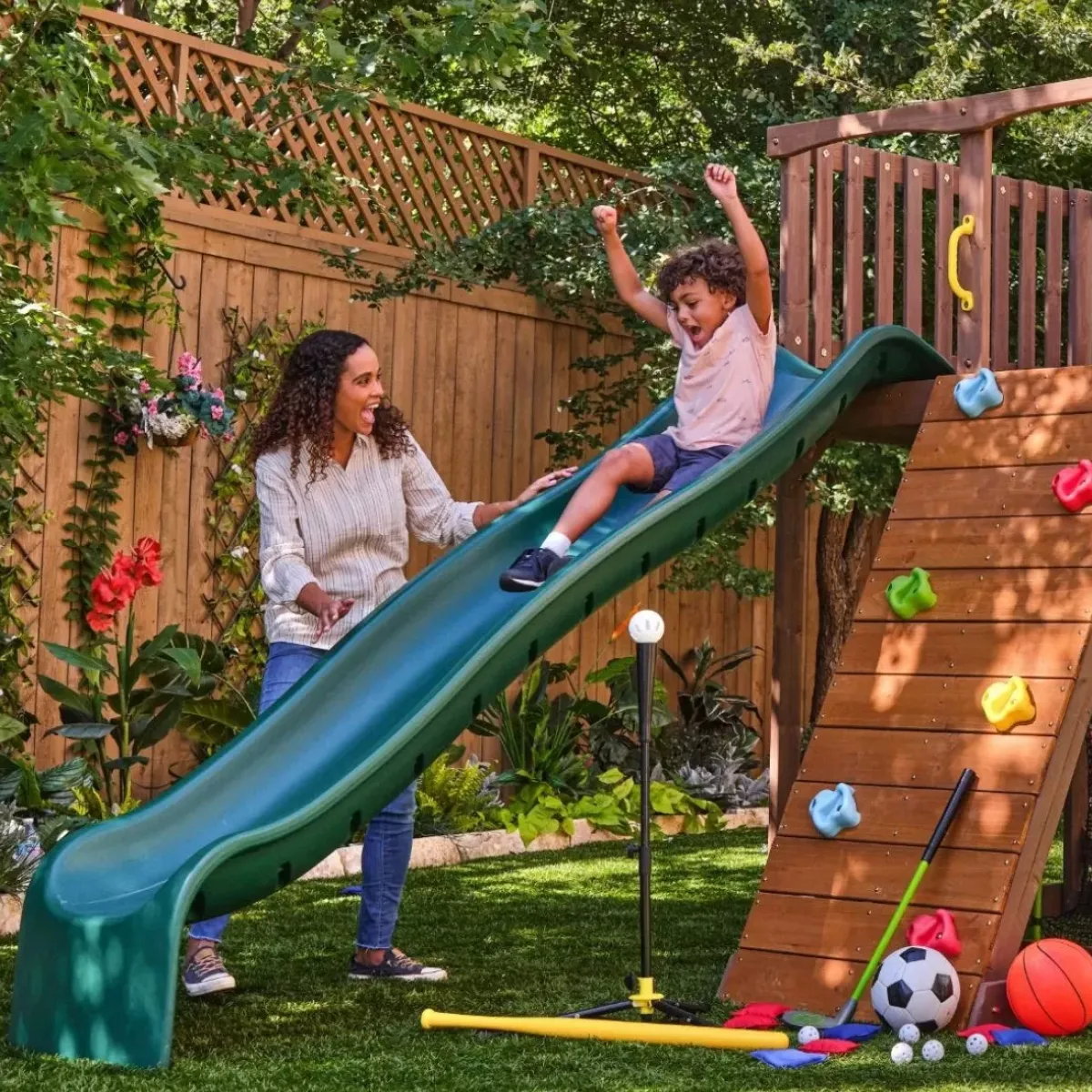 Swing Sets^KidKraft All-In-One Sports Adventure Playset