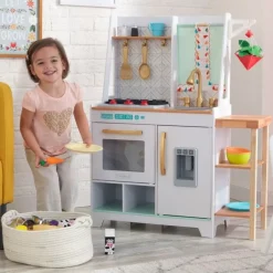 Play Kitchens^KidKraft Boho Bungalow Wooden Play Kitchen