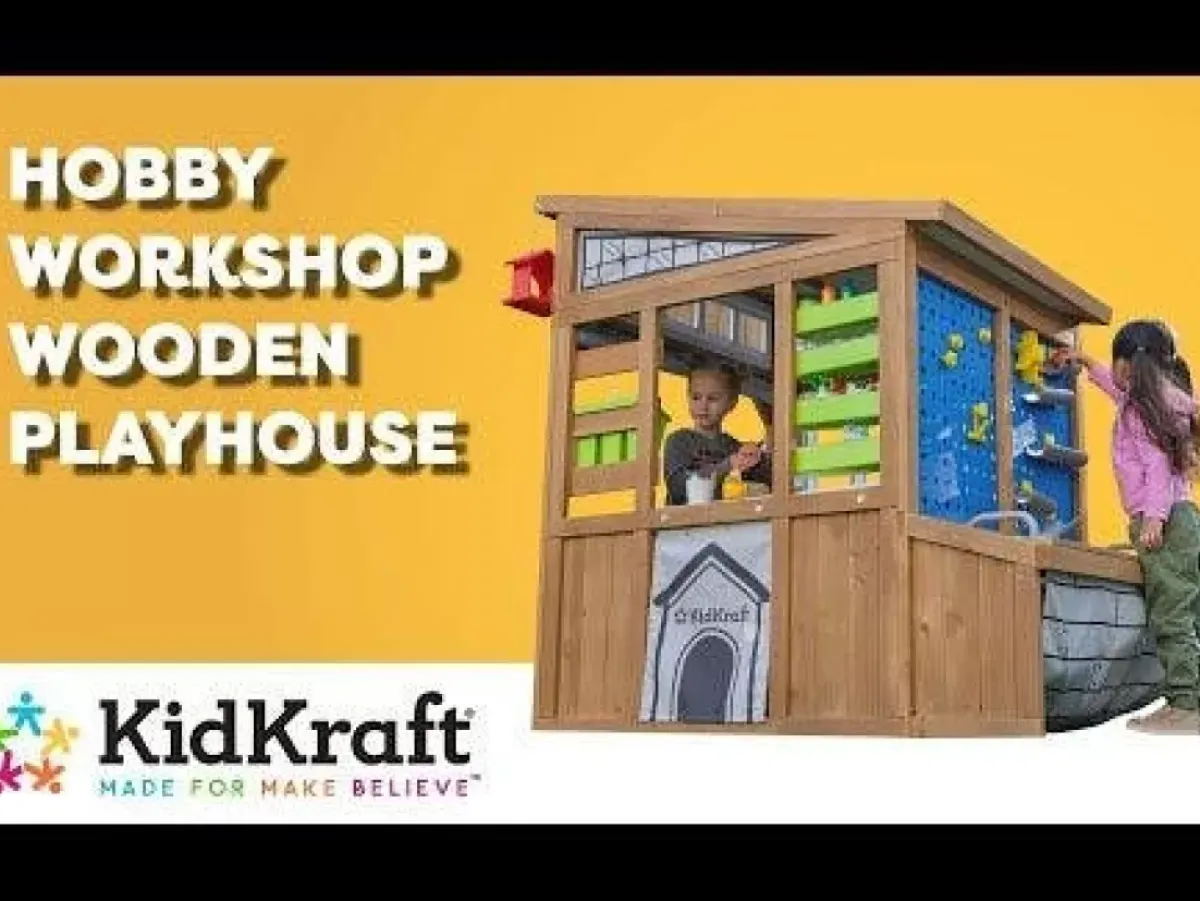 Outdoor Playhouses^KidKraft Hobby Workshop Wooden Playhouse