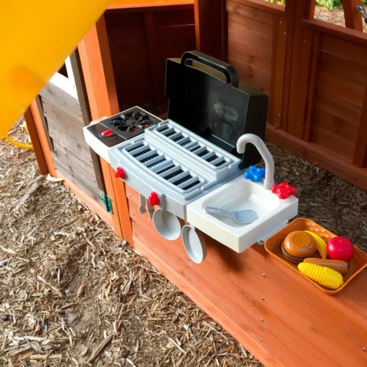 Swing Sets^KidKraft Lookout Extreme Wooden Swing Set / Playset