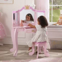 Bedroom^KidKraft Princess Vanity & Stool